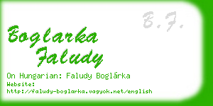 boglarka faludy business card